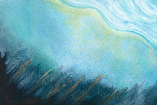 Ocean line horizon II Original Watercolour